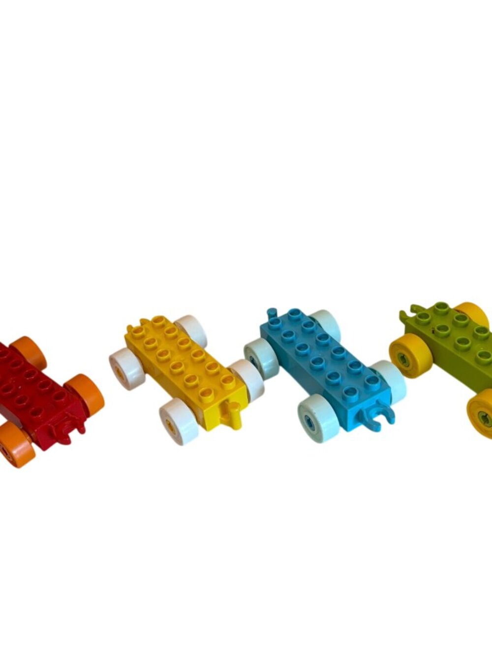 LEGO Duplo Lot of Cars Train Cars Yellow Green Blue Red Pretend Play Building